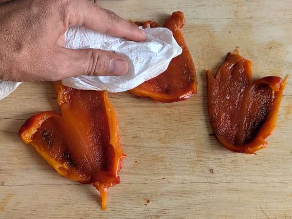 Ardei umpluți și gratinați în friteuza cu aer cald, cu cârnați și brânză scamorza - Preparare etapa 6