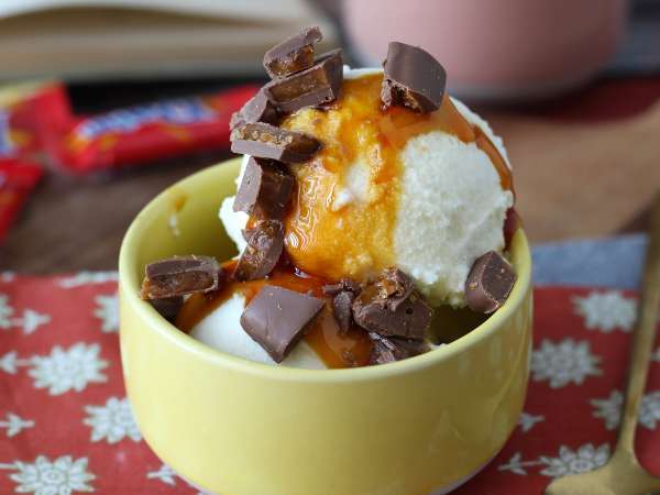 McFlurry de casă cu caramel și ciocolată neagră, preparat cu Ninja Creami - Preparare etapa 6