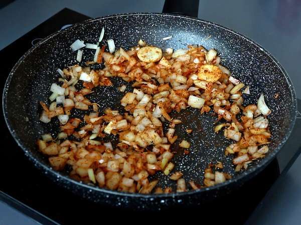 Paste orzo cu roșii și creveți, preparate ca un risotto - Preparare etapa 3