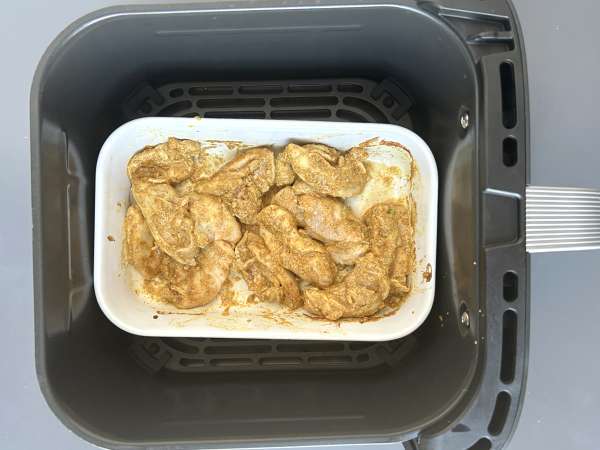 Shaworma de pui la Air Fryer, cu lipie și sos tahini - Preparare etapa 5