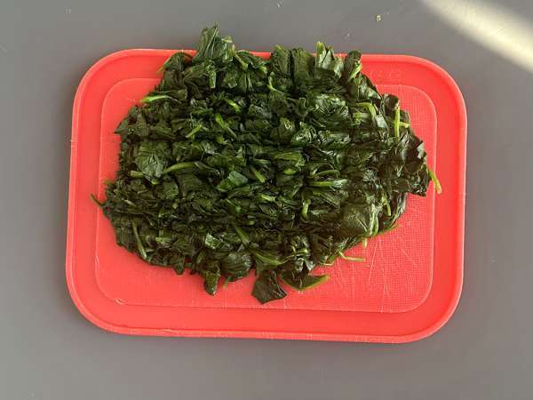 Lasagna vegetariană cu spanac și tofu, preparată în Air Fryer - Preparare etapa 2