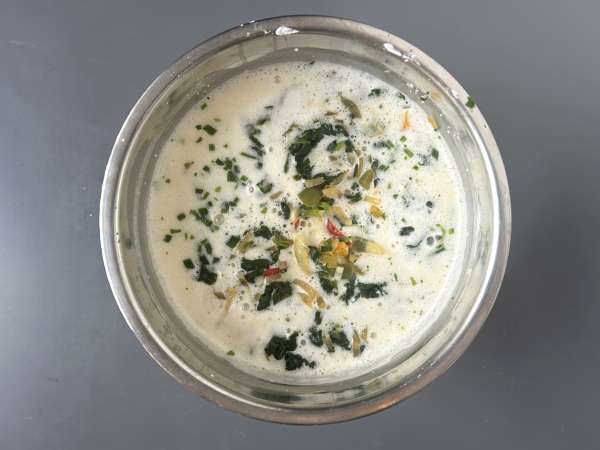 Quiche fără aluat cu somon, spanac și brânză cottage - Preparare etapa 5