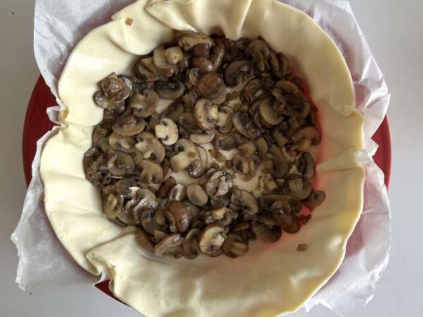 Quiche cu ciuperci și dovleac potimarron - Preparare etapa 6