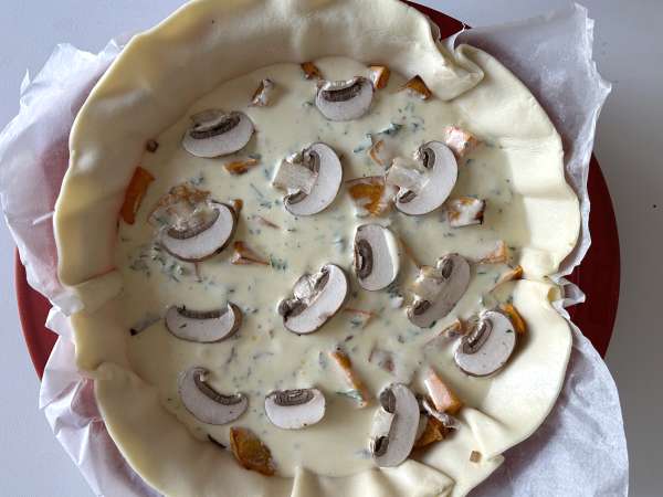 Quiche cu ciuperci și dovleac potimarron - Preparare etapa 8