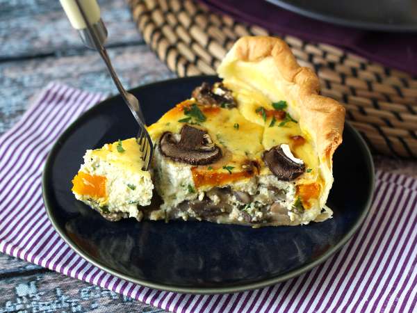 Quiche cu ciuperci și dovleac potimarron - Preparare etapa 10