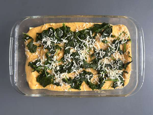 Lasagna cu dovleac butternut, spanac și ricotta - Preparare etapa 6