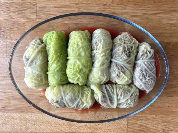 Rulouri vegetariene de varză cu ciuperci, orez și miso-alternativa la sarmalele de post - Preparare etapa 7