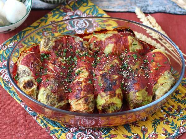 Rulouri vegetariene de varză cu ciuperci, orez și miso-alternativa la sarmalele de post - Preparare etapa 11