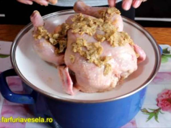 Pui la capac (reteta video) - Preparare etapa 2