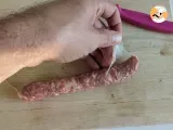 Etapa 1 - Paste cu dovleac și carne din cârnați