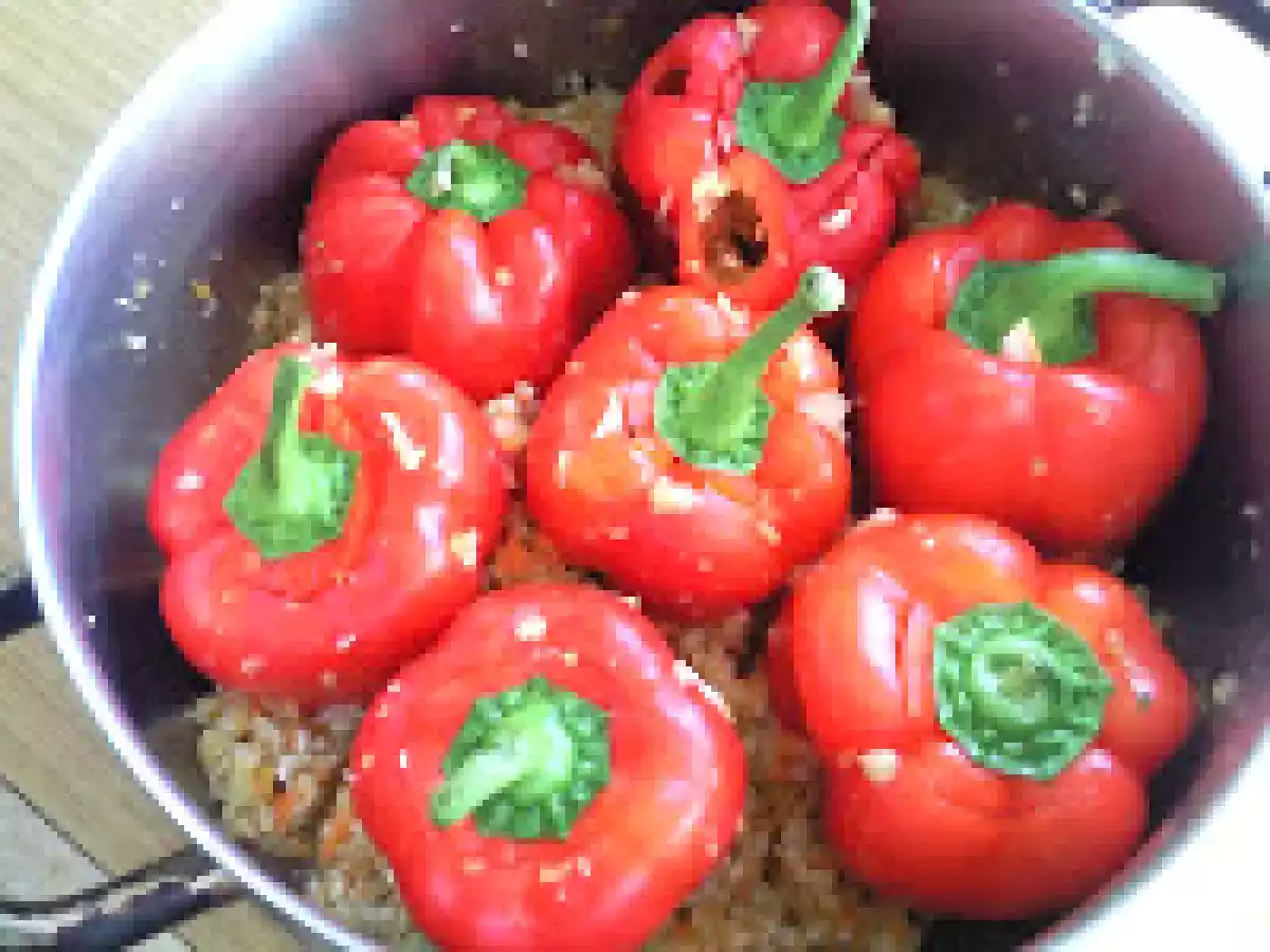 ARDEI UMPLUT CU OREZ SI NAUT /PIMIENTO RELLENO CON ARROZ Y GARBANZO - poza 7