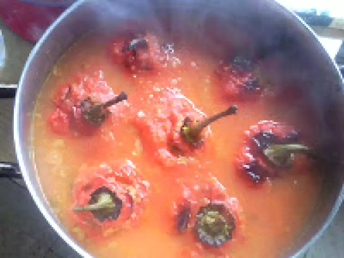 ARDEI UMPLUT CU OREZ SI NAUT /PIMIENTO RELLENO CON ARROZ Y GARBANZO - poza 12