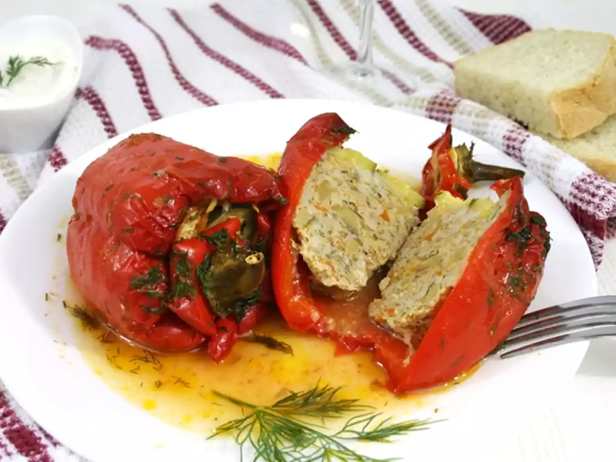 Ardei umpluti cu carne de pui si ciuperci - poza 4