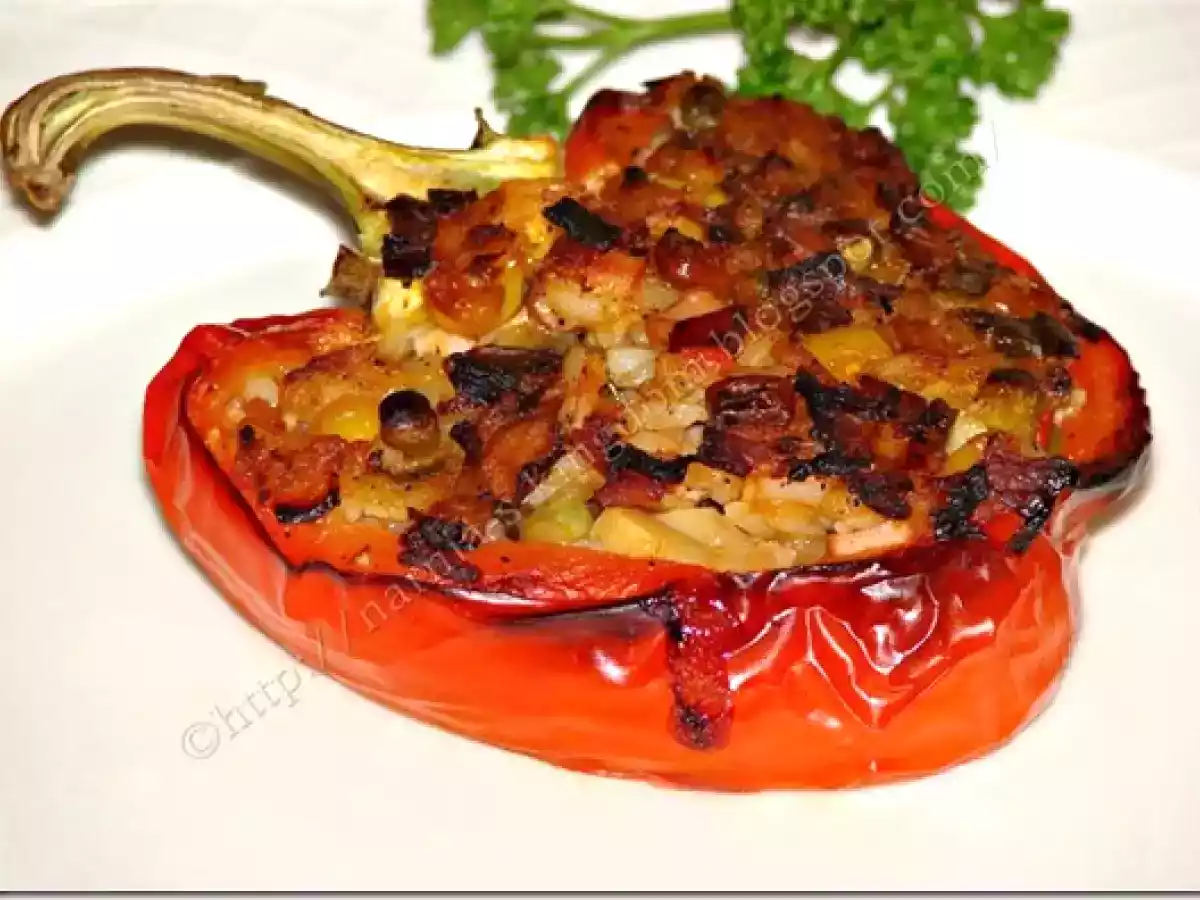 Ardei umpluti cu orez si legume