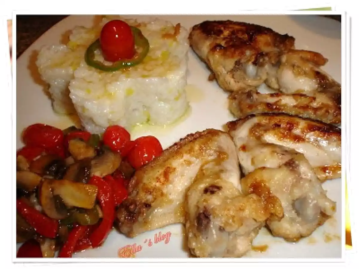 Aripi de pui cu sos de soia si legume - poza 5