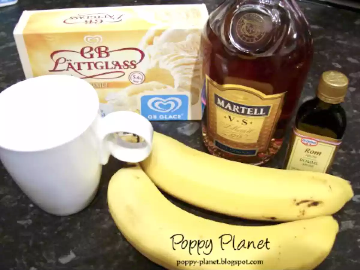 Banane caramelizate cu inghetata de vanilie - poza 2