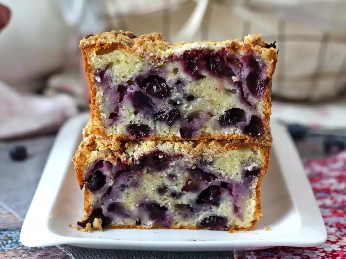 Blueberry crumble cake - poza 5