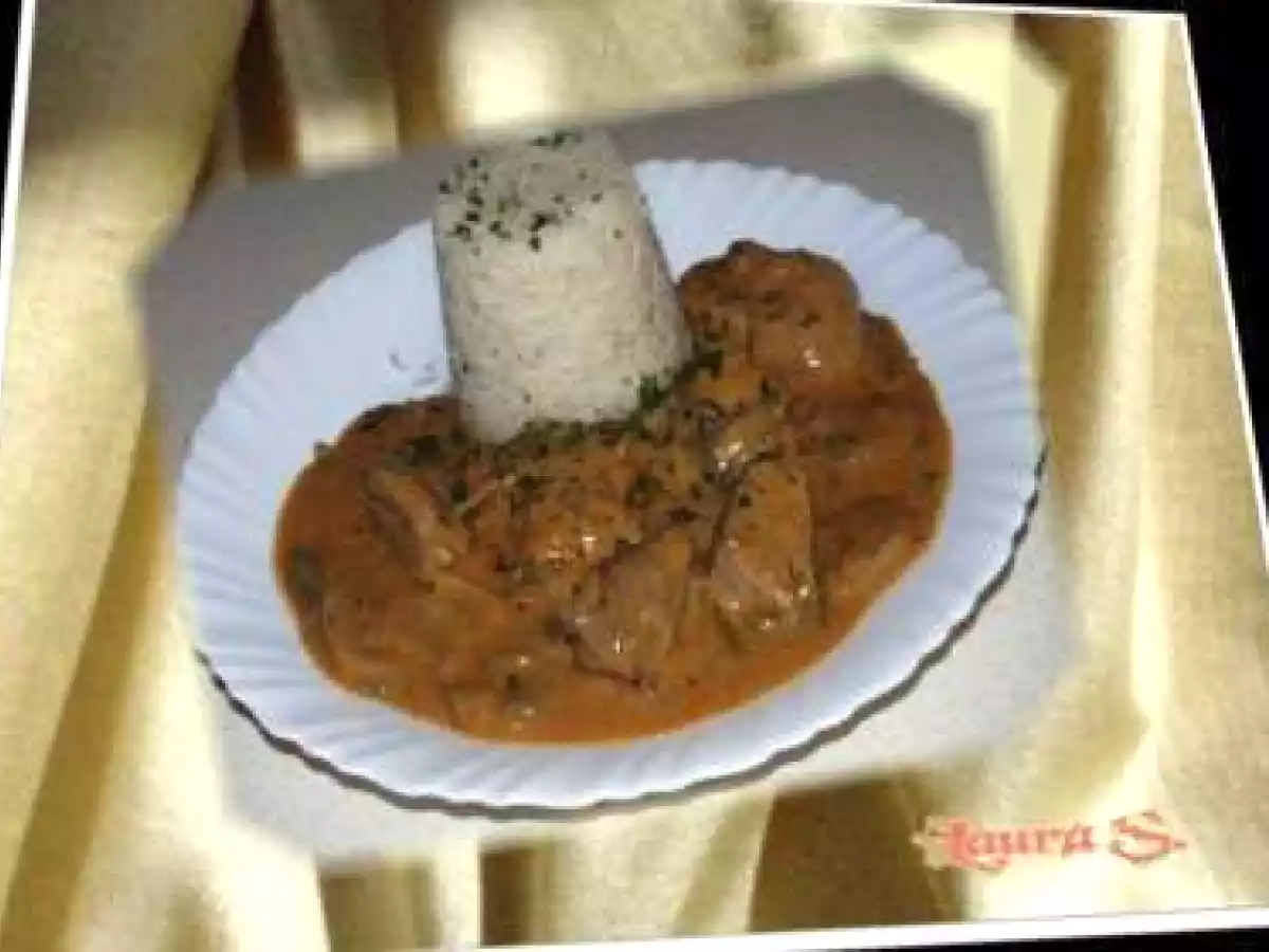 BOEUF STROGANOFF~cu muchiulet din carne de porc