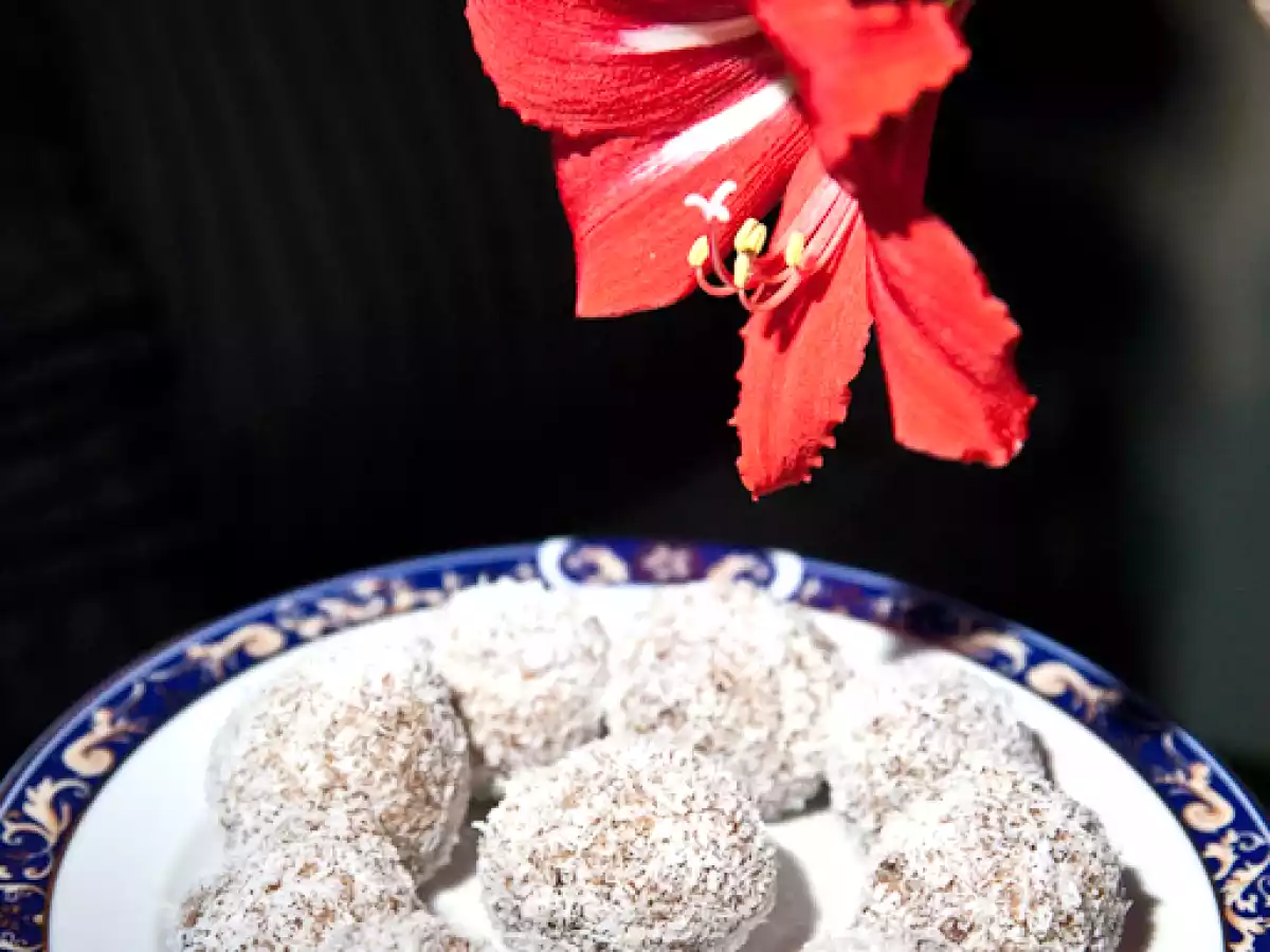 Bomboane gen Raffaello (raw food)