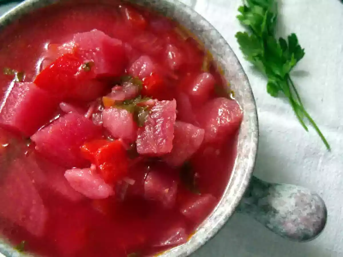 BORS CU SFECLA ROSIE(BEETROOT BORSCHT) - poza 3
