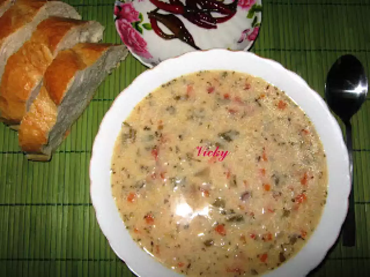 Bors de pui cu orez si dres cu smantana - poza 2