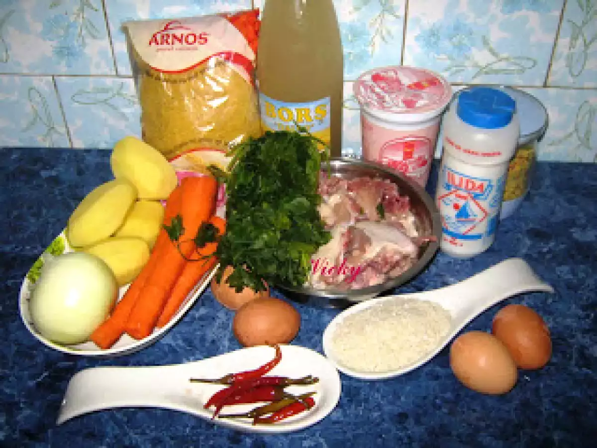 Bors de pui cu orez si dres cu smantana - poza 4