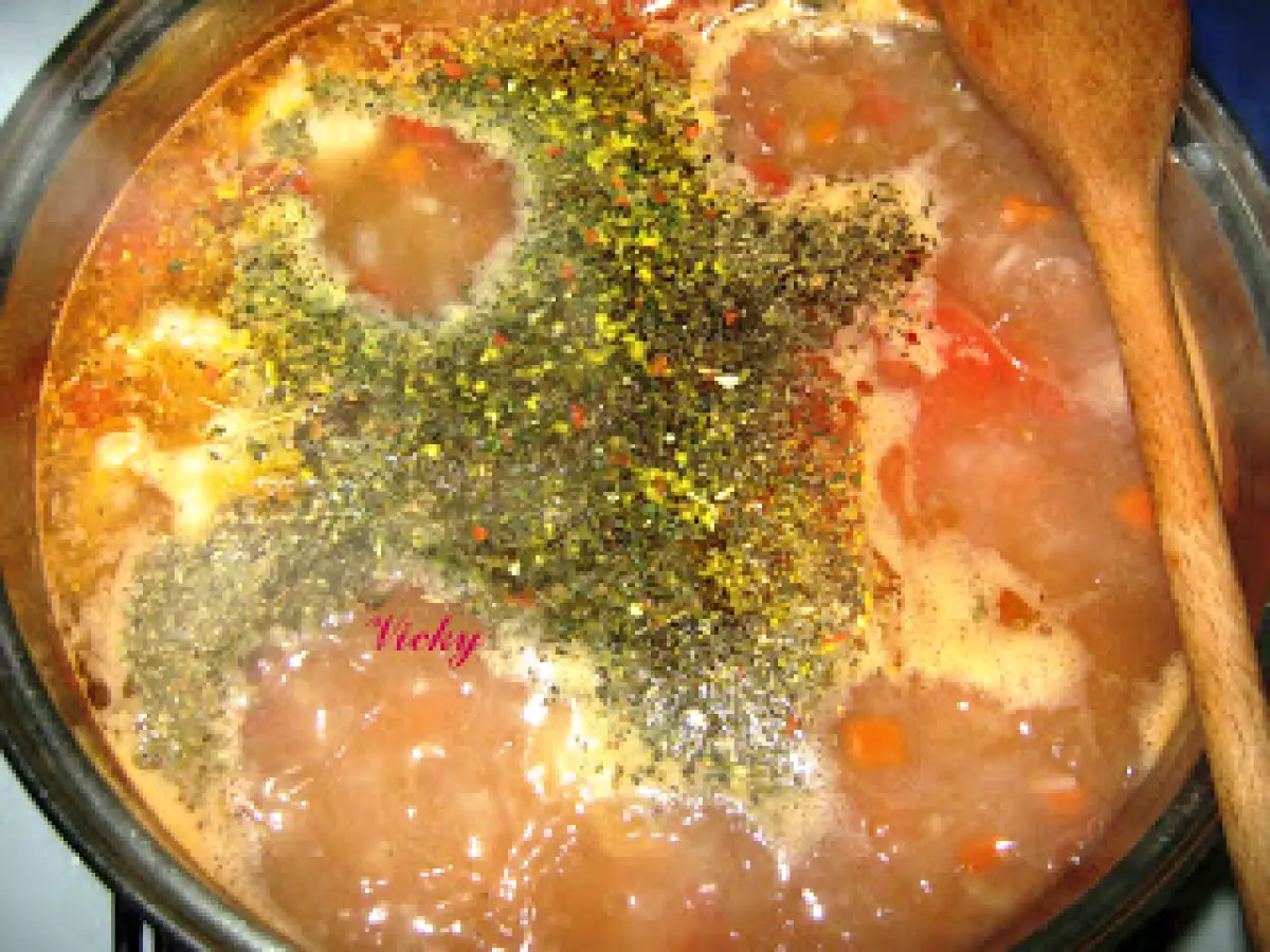 Bors de pui cu orez si dres cu smantana - poza 12