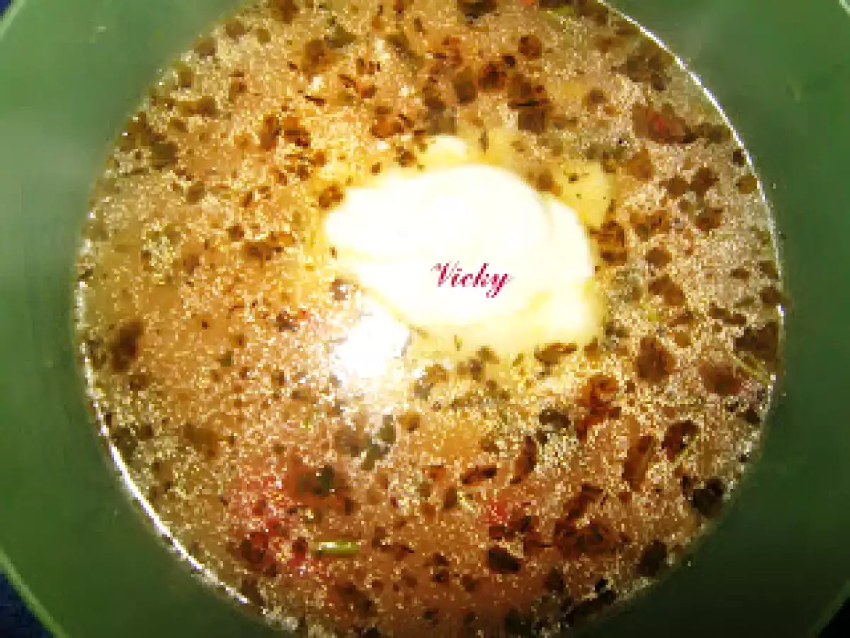 Bors de pui cu orez si dres cu smantana - poza 16