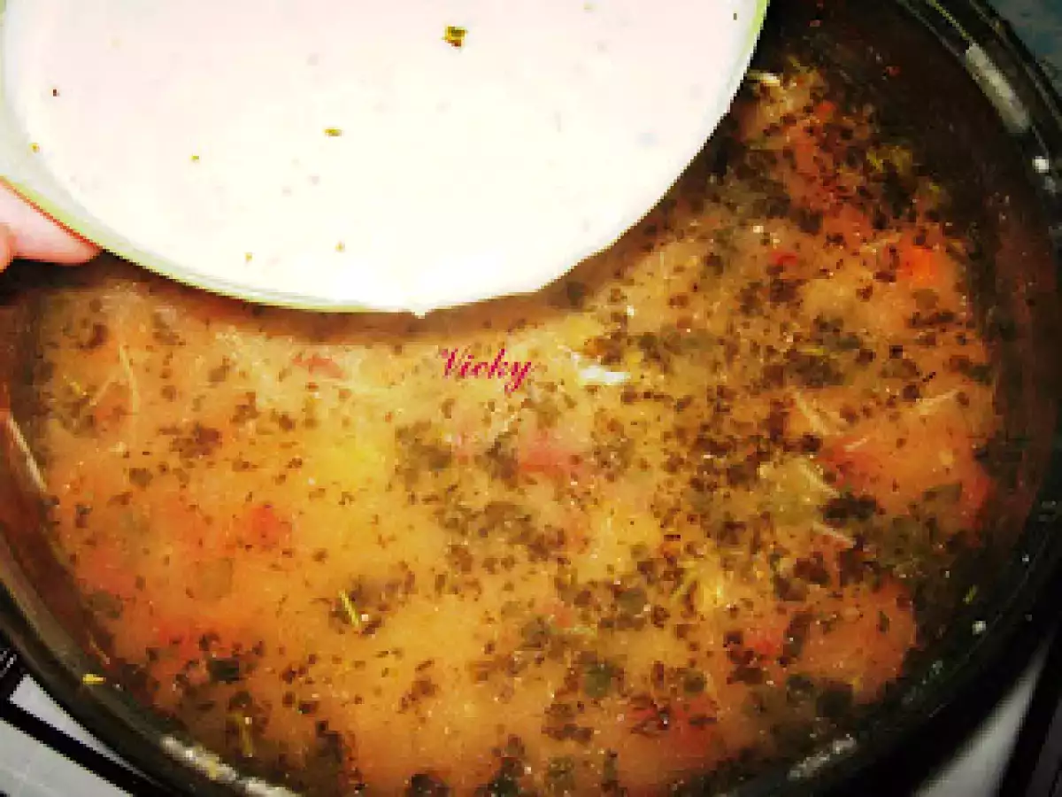 Bors de pui cu orez si dres cu smantana - poza 18