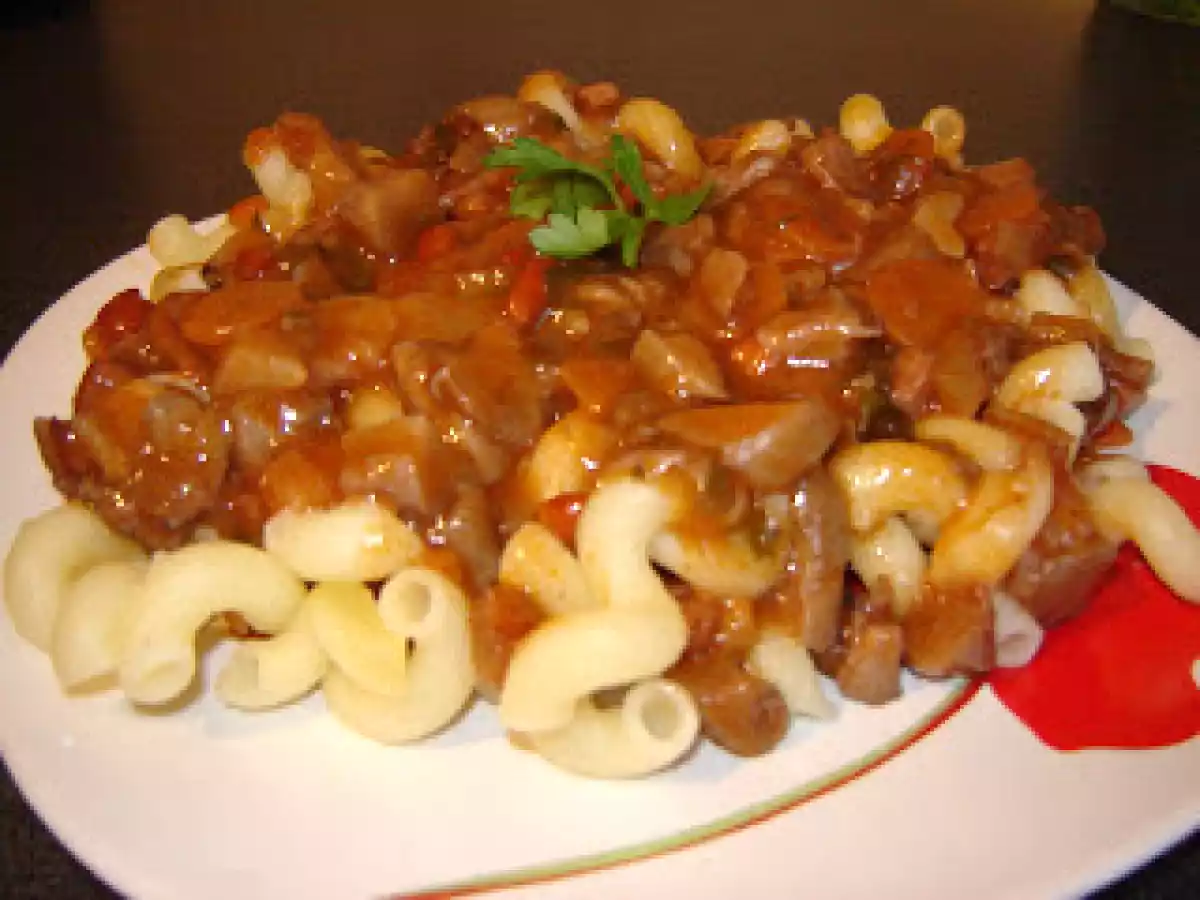 Bourguignon de ciuperci cu paste / Mushroom Bourguignon with pasta - poza 2
