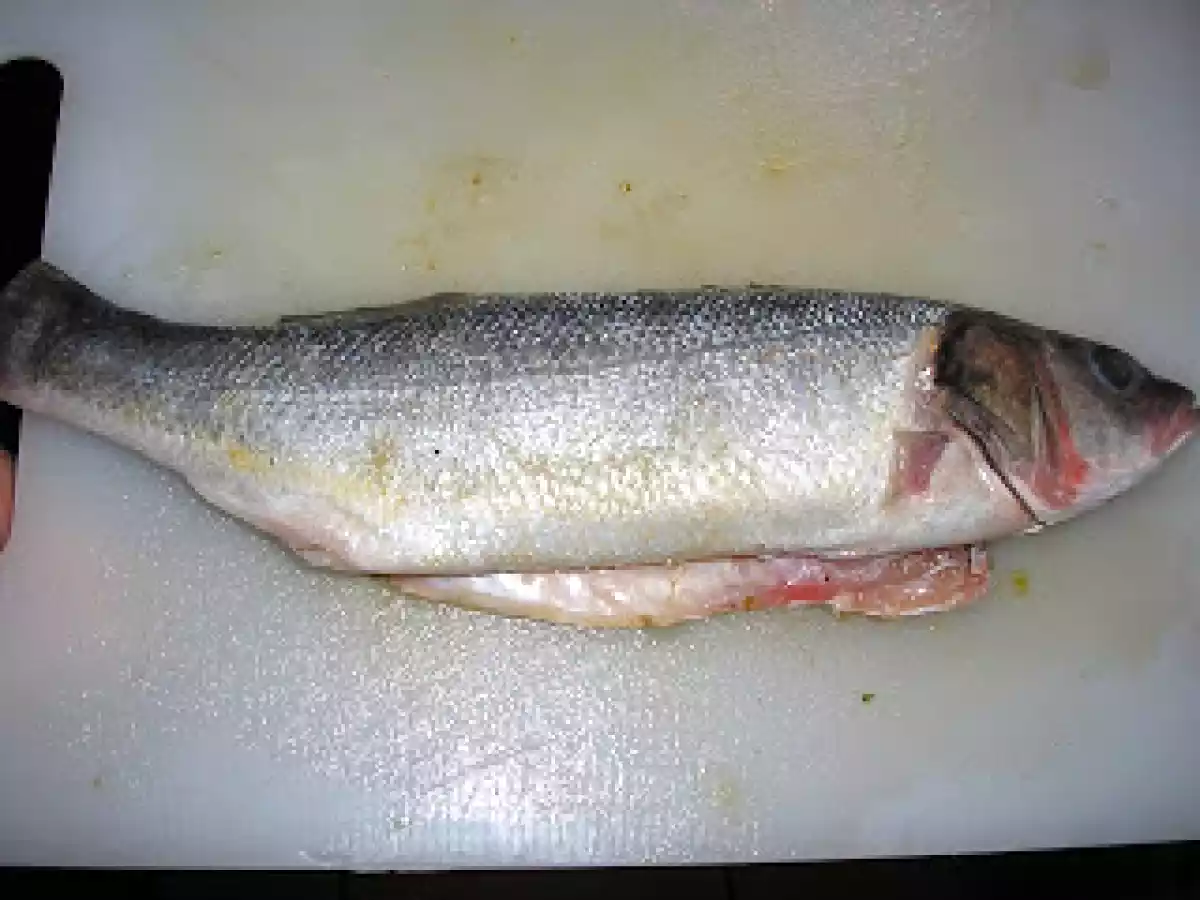 Branzino al cartoccio(Biban de mare la folie)
