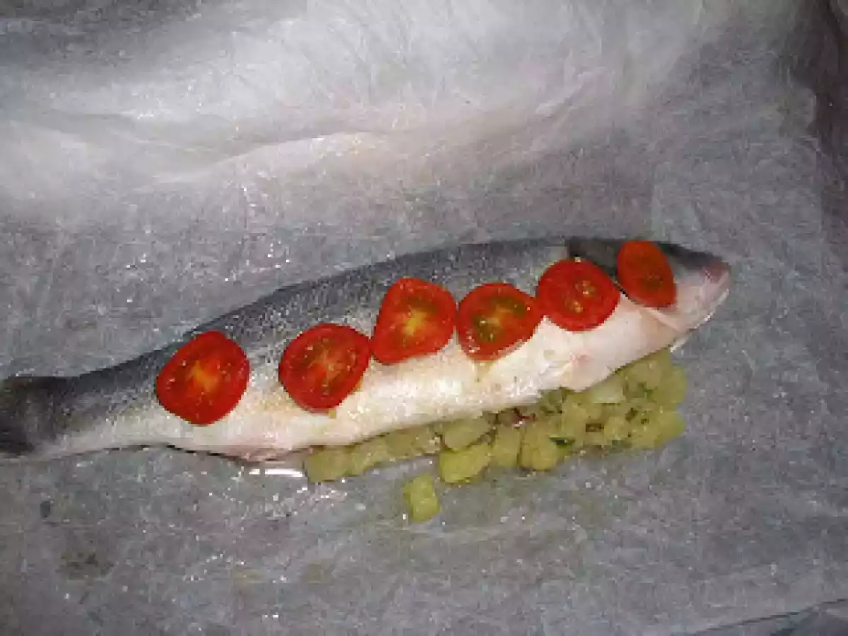Branzino al cartoccio(Biban de mare la folie) - poza 2