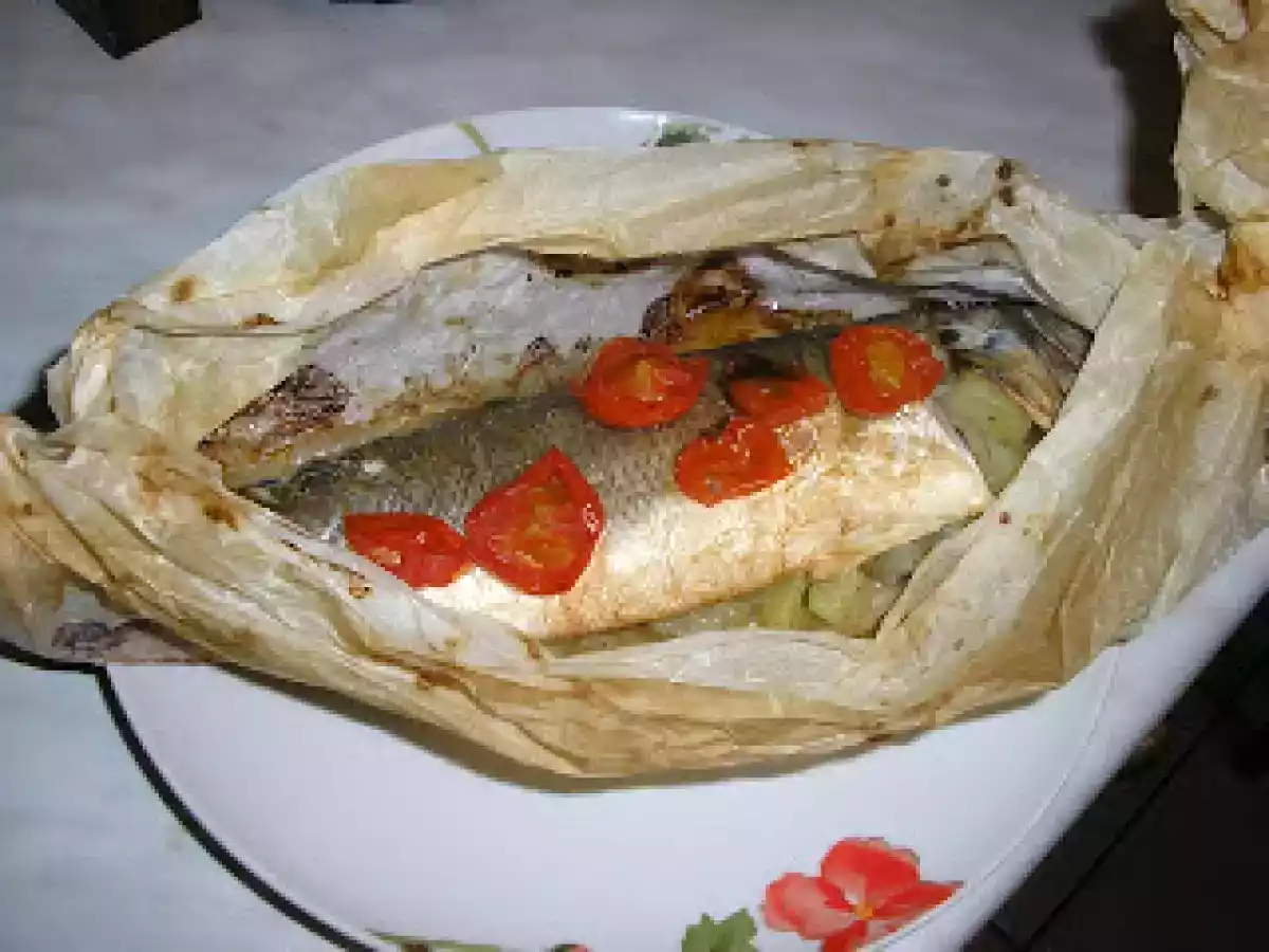 Branzino al cartoccio(Biban de mare la folie) - poza 4