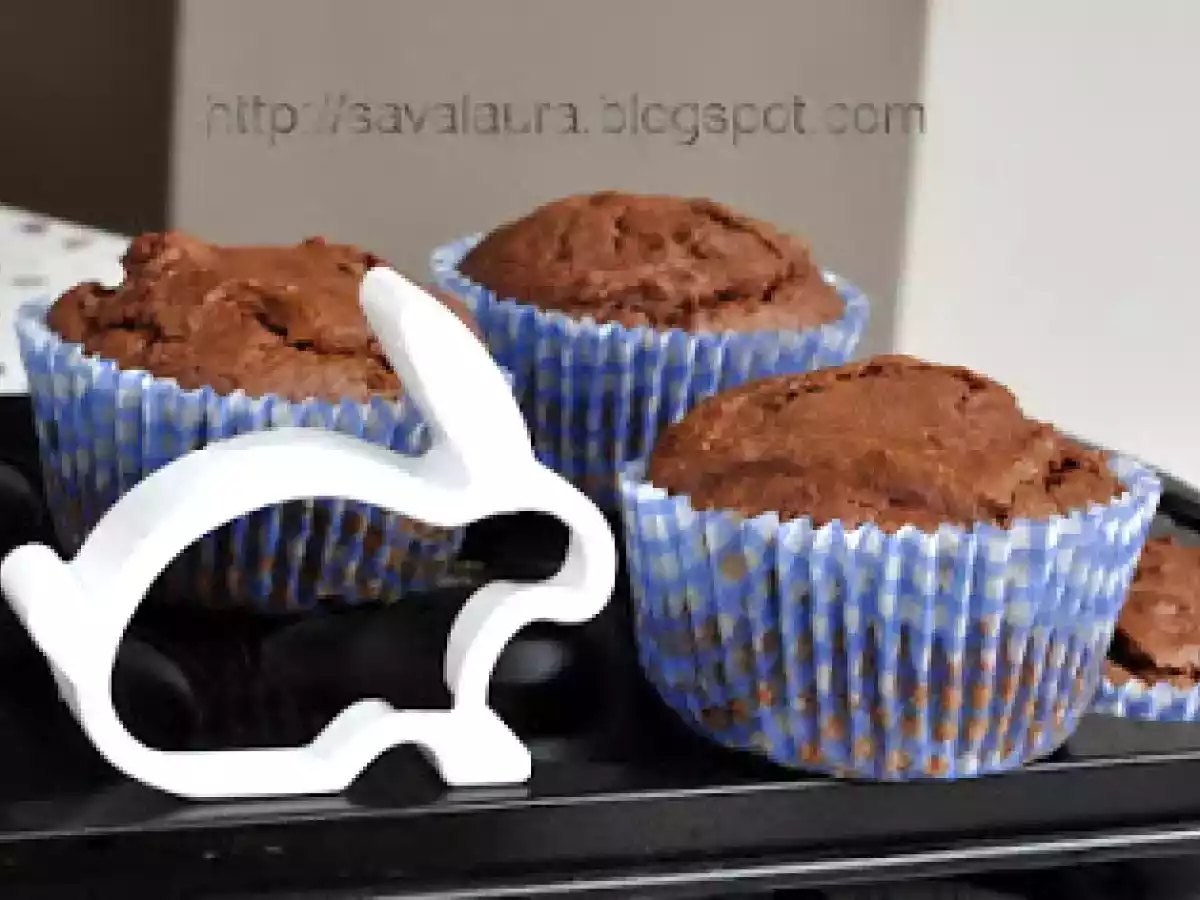 Briose cu ciocolata si iepurasi din martipan - poza 5