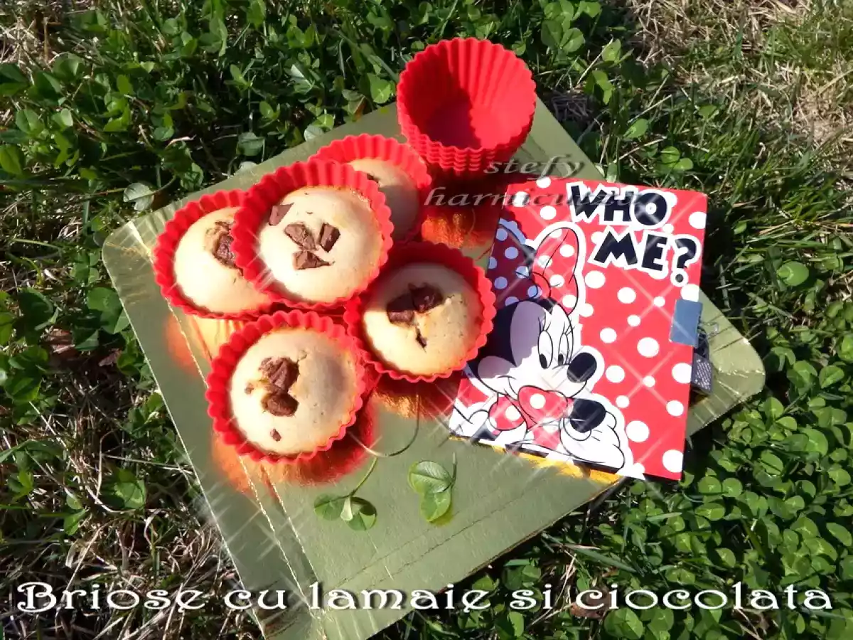 Briose cu lamaie si ciocolata