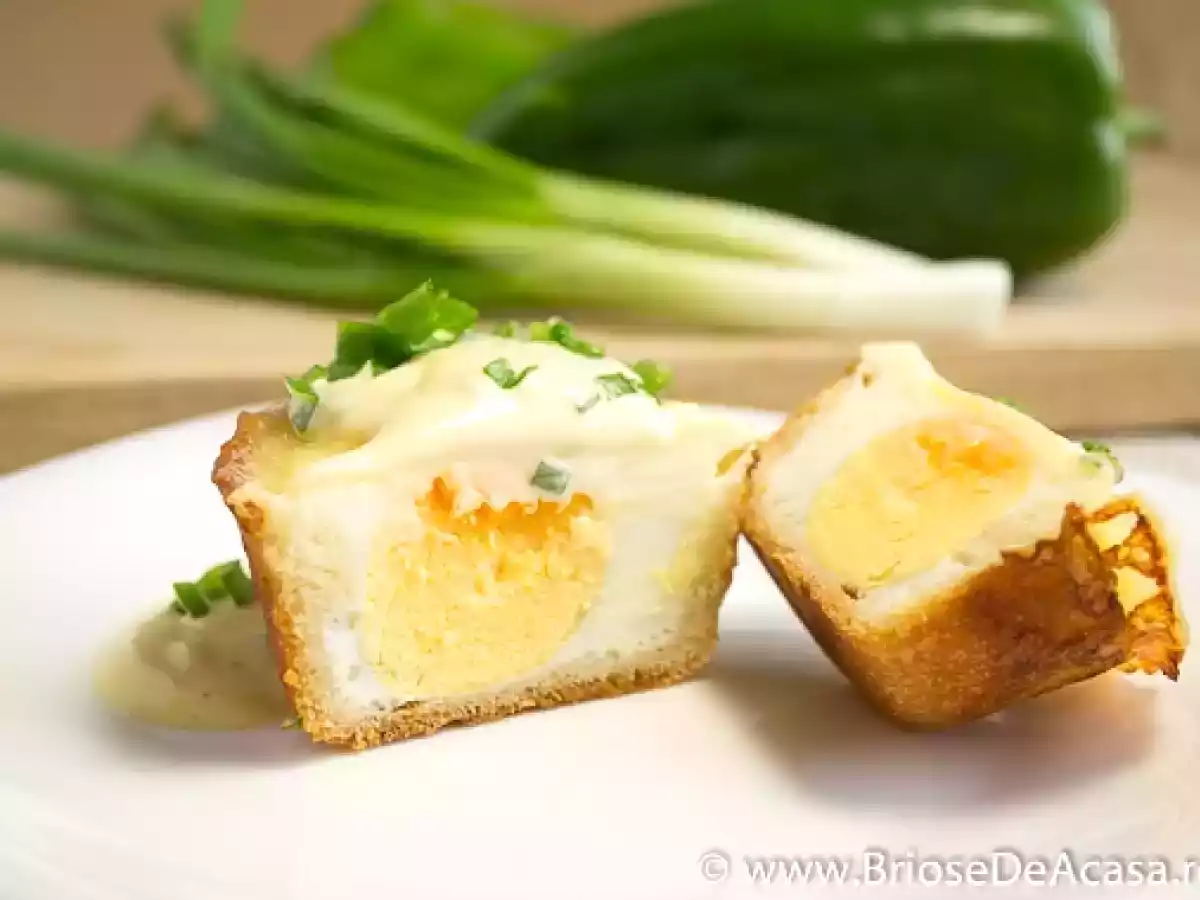 Briose cu ou si mozzarella - poza 2