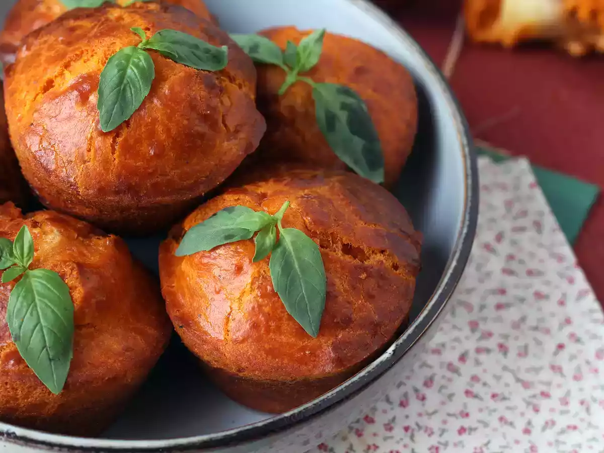 Brioșe cu roșii si miez moale de mozzarella - poza 3