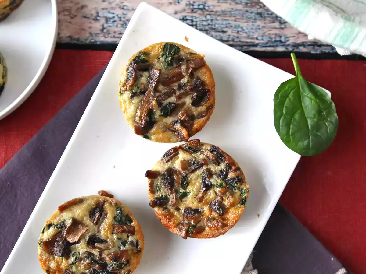 Brioșe cu spanac și ciuperci - poza 3