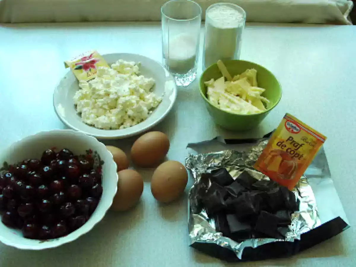 Brownie cu branza si visine - poza 2