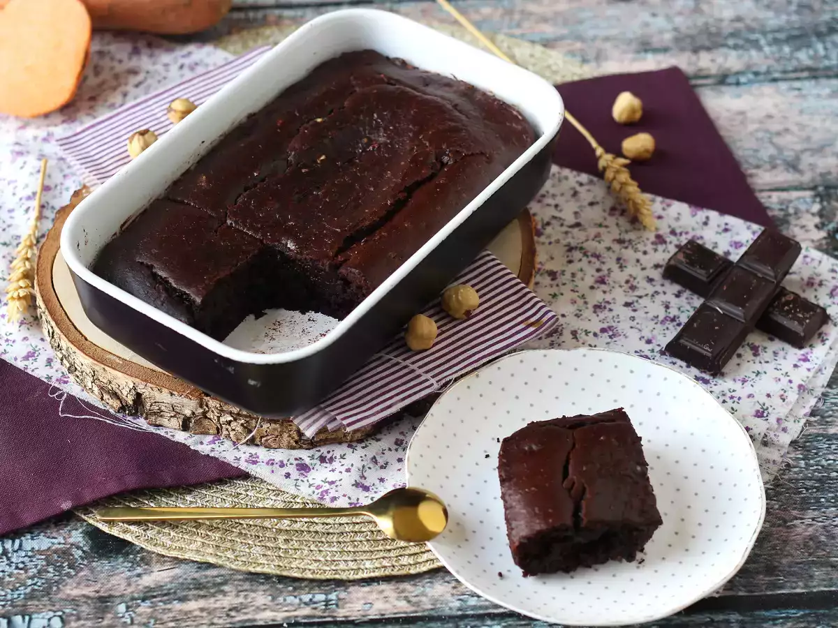 Brownie cu cartof dulce, fără unt și ulei - poza 6