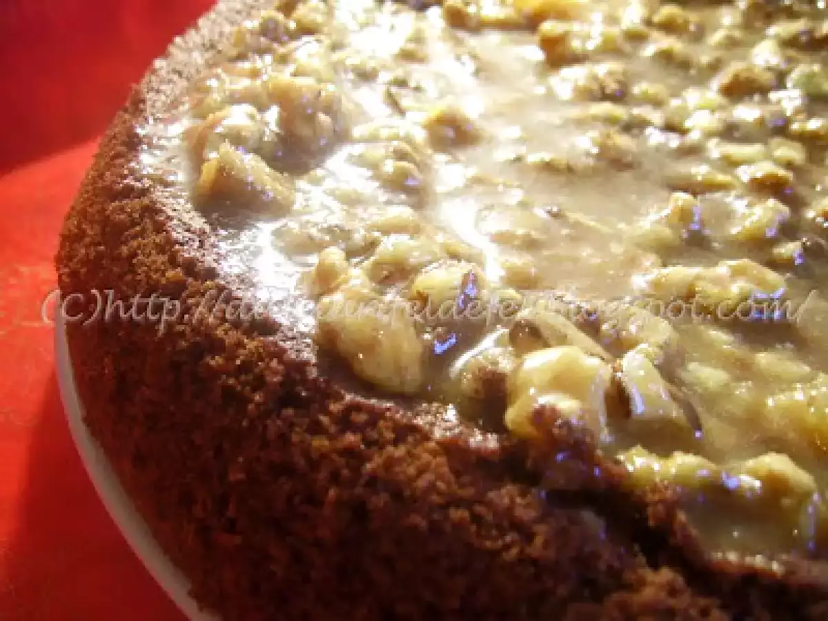 Brownie cu nuca si caramel - poza 9