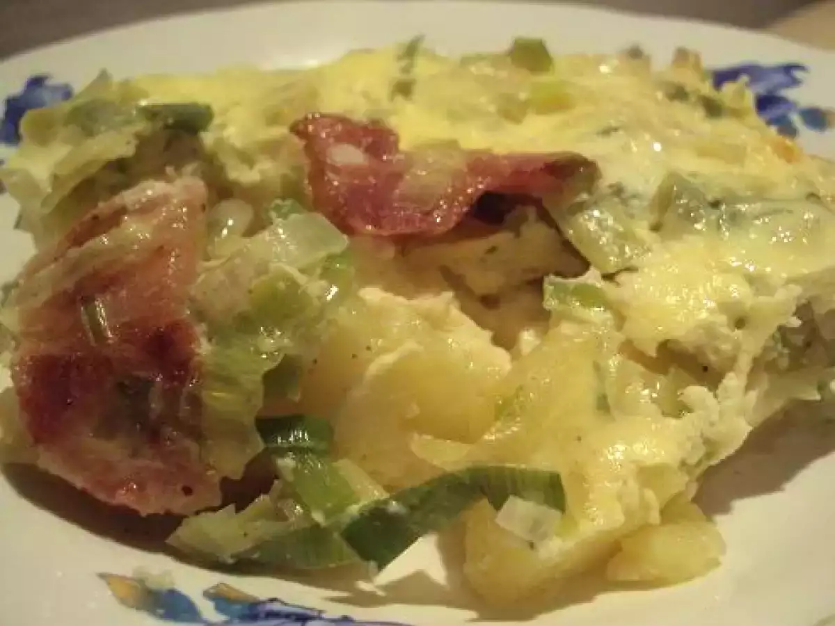 Budinca de cartofi cu praz