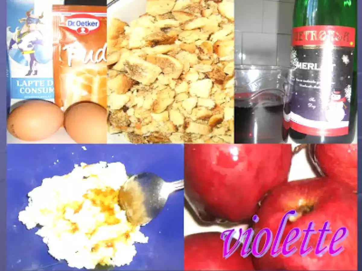 Budinca de cozonac cu mere - poza 2