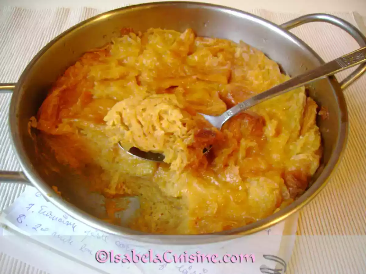 Budinca de croissante caramelizata - poza 8