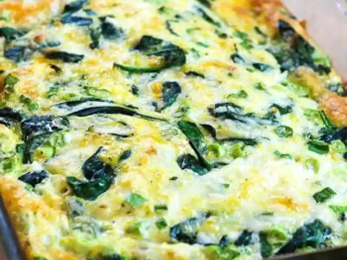 Budinca de spanac cu Mozzarella