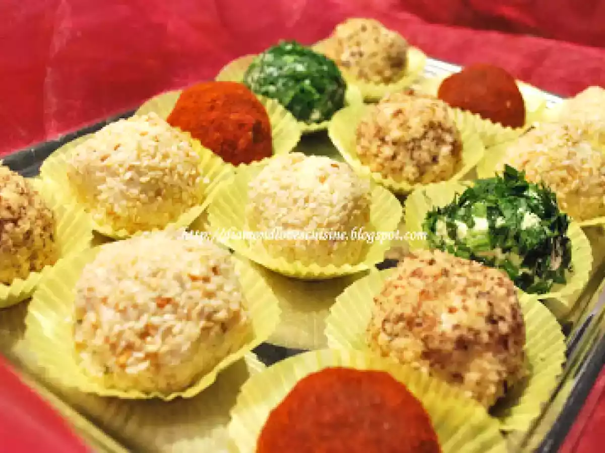 Bulete din crema de branza - aperitiv aspectuos si delicios!