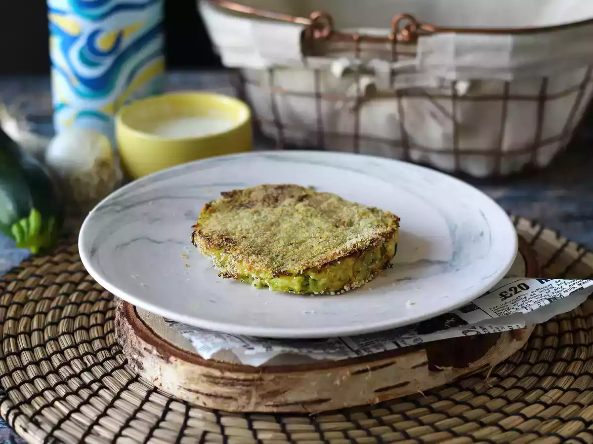 Burger de dovlecel și cartofi în friteuza cu aer (Air Fryer) - poza 2