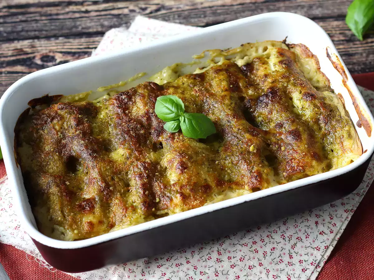 Cannelloni cremoși cu pesto: rețeta ușoară și gustoasă