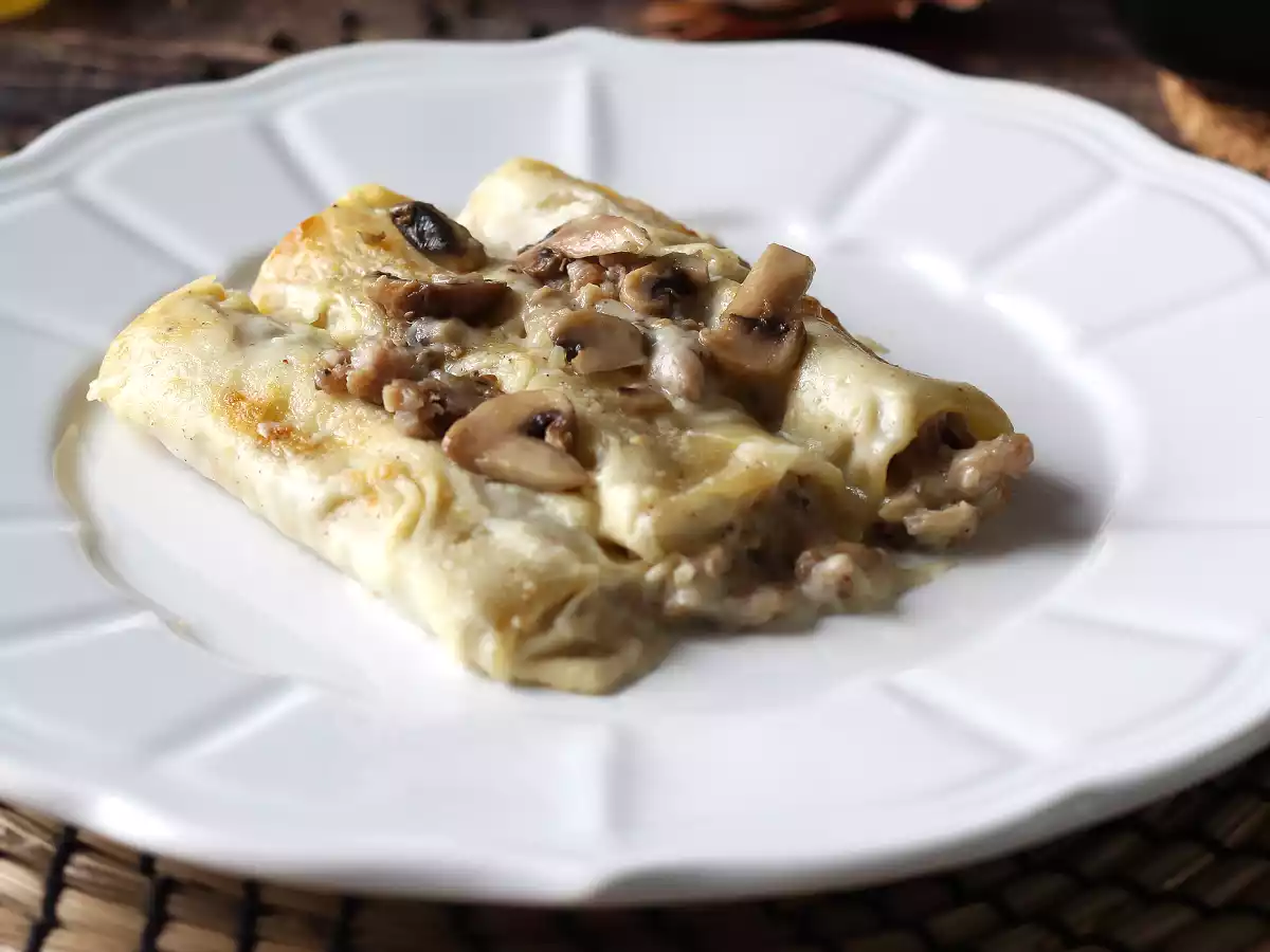 Cannelloni cu ciuperci și cârnați - poza 2