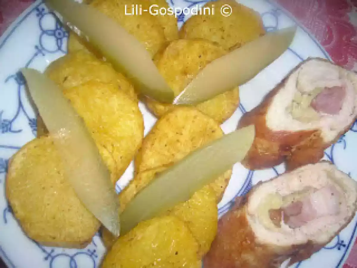 Cartofi aurii cu rulada din piept de curcan - poza 2